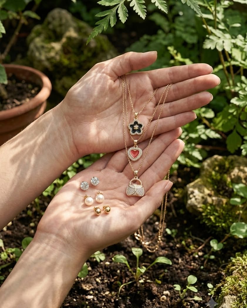 The Triple Charm Layered Necklace Set (6 in 1)🏵️