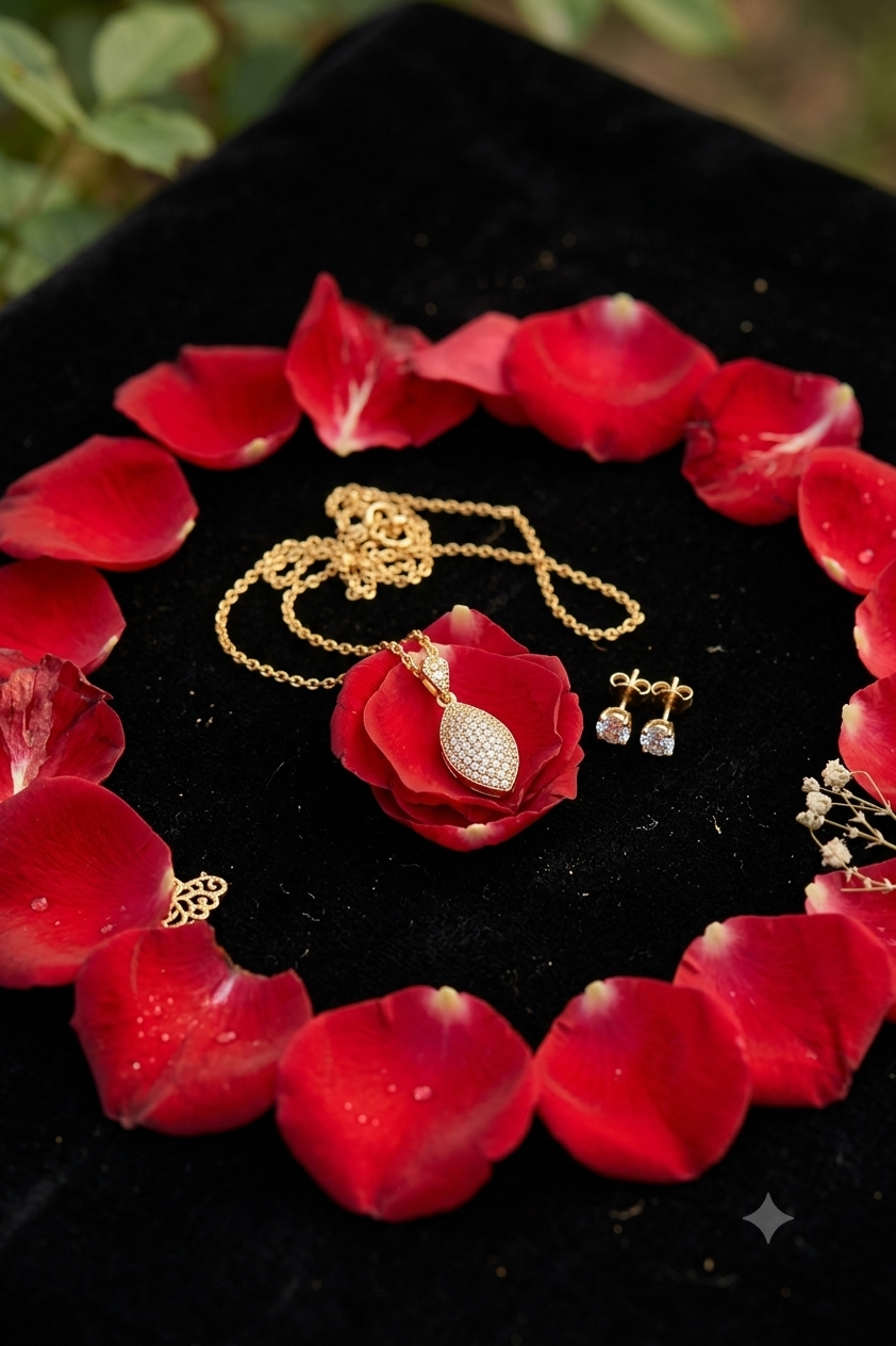 Premium Oval Golden Pendant Chain ✨