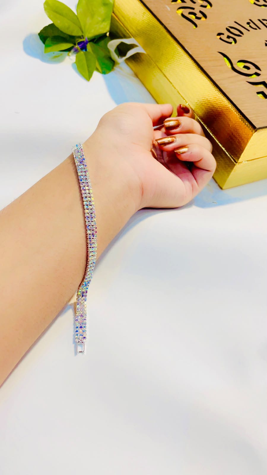 Double-strand pearl necklace with silver pearl With Free Shimmary Bracelet.